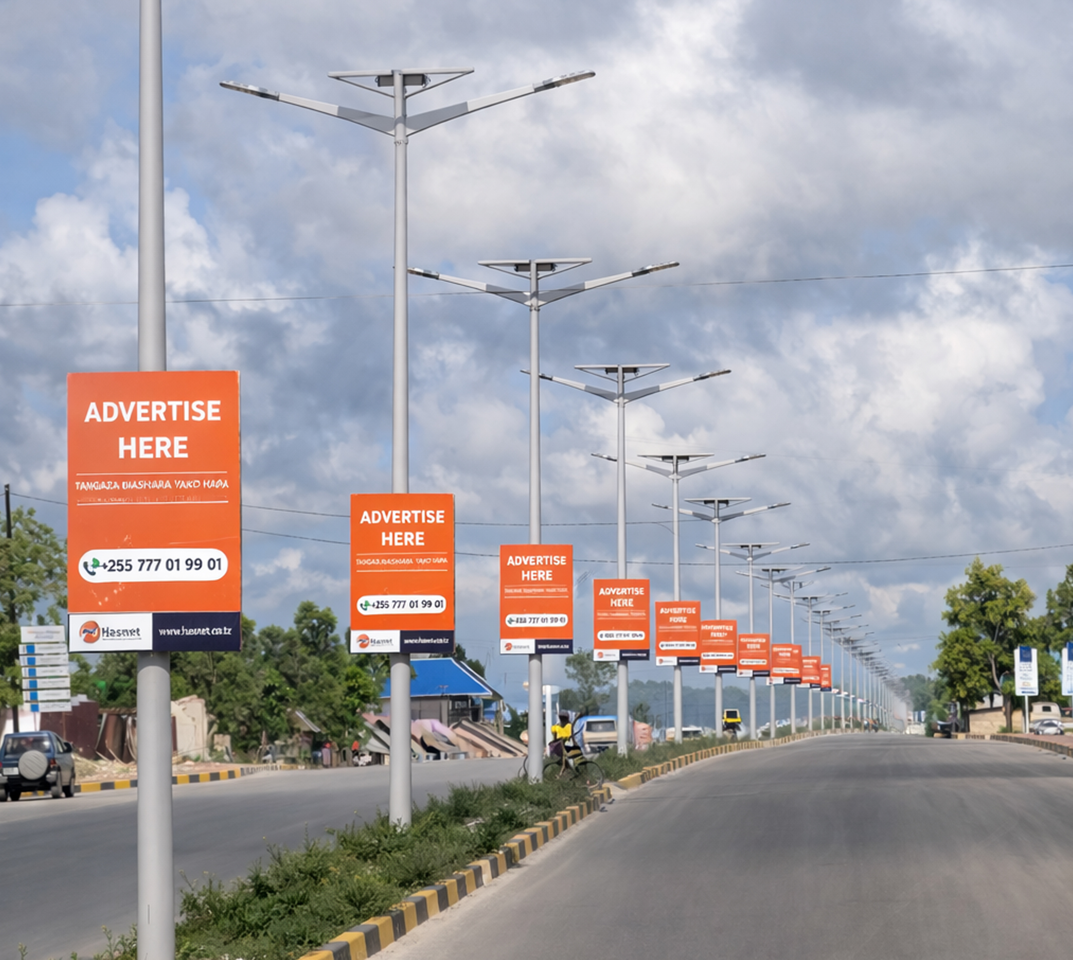 Street Pole Advertising in Paje